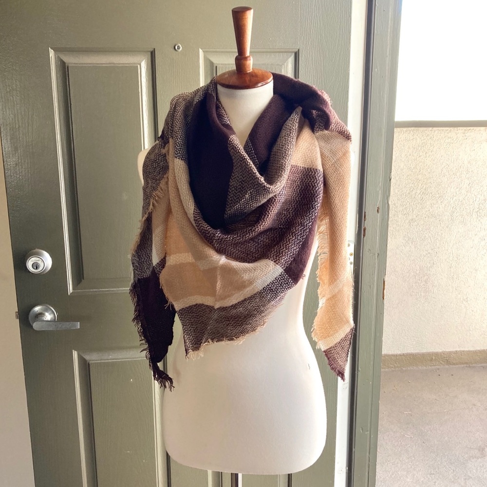 New Brown Tan Cashmere Pashmina Scarf Shawl